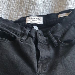 Black frame jeans